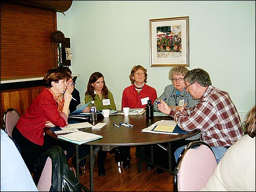 photo of Strait Region Group discussing project